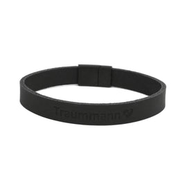 Lederarmband mit Gravur, schwarzer Magnetverschluss, Leder schwarz, Damen- und Herrenarmband