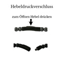 Armband mit Leopardenkopf, schwarz matt, Perlen und Metallelemente, Herren- und Damenarmband-5