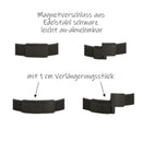 Lederarmband mit Gravur, schwarzer Magnetverschluss, Leder schwarz, Damen- und Herrenarmband-3