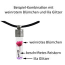 Kette mit Namen, Reiskornkette, Zylinder, personalisiert-3