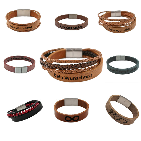 Lederarmbaender mit gravur