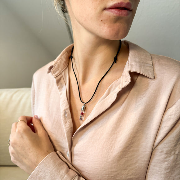 Kette mit Namen, Reiskornkette, Zylinder, personalisiert