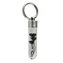 Schlüsselanhänger personalisiert mit schwarzem Blümchen oder Ästchen und Reiskorn-1