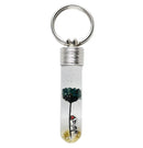 Schlüsselanhänger personalisiert mit schwarzem Blümchen oder Ästchen und Reiskorn-3