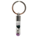 Schlüsselanhänger personalisiert mit schwarzem Blümchen oder Ästchen und Reiskorn-4