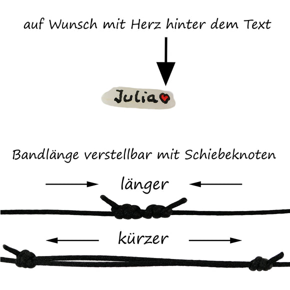 Kette mit Namen, Reiskornkette, Zylinder, personalisiert