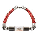 Armband mit Namen, Leder Rot, personalisiert-2