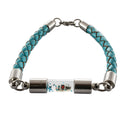 Armband mit Namen, Leder Türkis, personalisiert-1