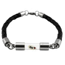 Armband mit Namen, Leder Schwarz, mit Personalisierung-1