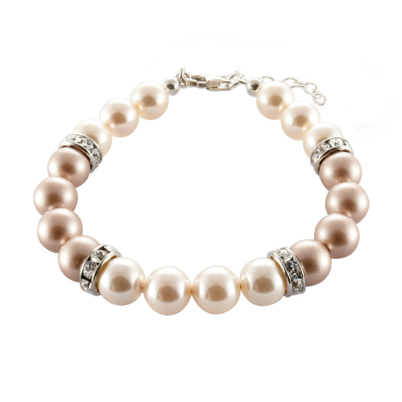 Swarovski Armband, CREME ROSE aus original Swarovski Elementen