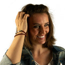 Armband mit Namen, Wickelarmband Leder Braun, personalisiert-2