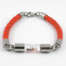 Armband mit Namen, Leder Rot, personalisiert-1