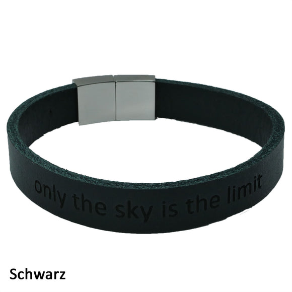 Lederarmband mit Gravur, verschiedene Leder leicht glänzend