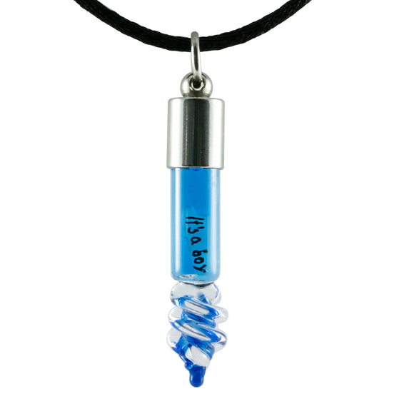 Kette mit Namen, Reiskornkette, mit Spirale farbig, personalisiert