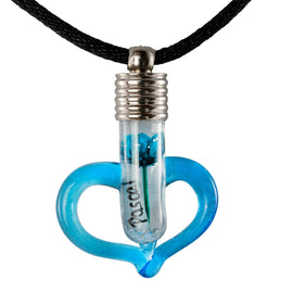 Kette mit Namen, Reiskornkette, Herz farbig, personalisiert