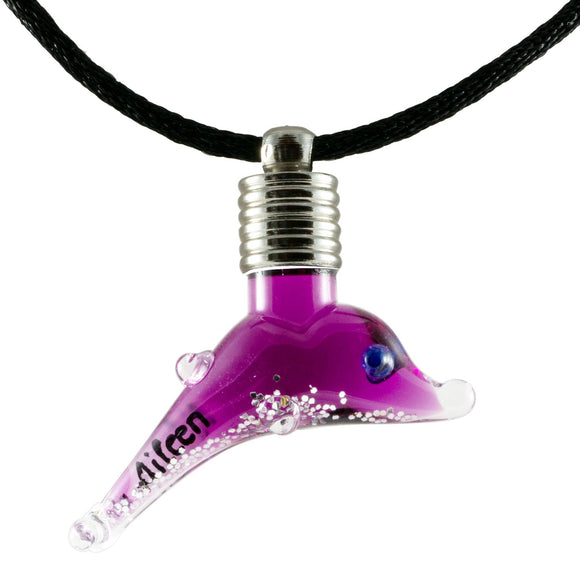 Kette mit Namen, Reiskornkette, Delfin, personalisiert