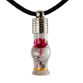 Kette mit Namen, Reiskornkette, Flaschenform, personalisiert