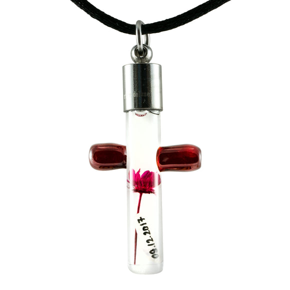 Kette mit Namen, Reiskornkette, Kreuz, personalisiert