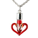 Kette mit Namen, Reiskornkette, Herz farbig, personalisiert-4