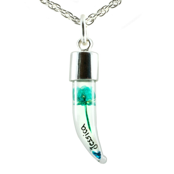 Kette mit Namen, Reiskornkette, Zahn, personalisiert