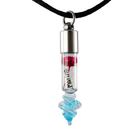 Kette mit Namen, Reiskornkette, mit Spirale farbig, personalisiert