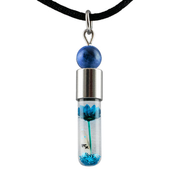 Kette mit Namen, Reiskornkette, mit Halbedelstein - Glücksstein, personalisiert - 0
