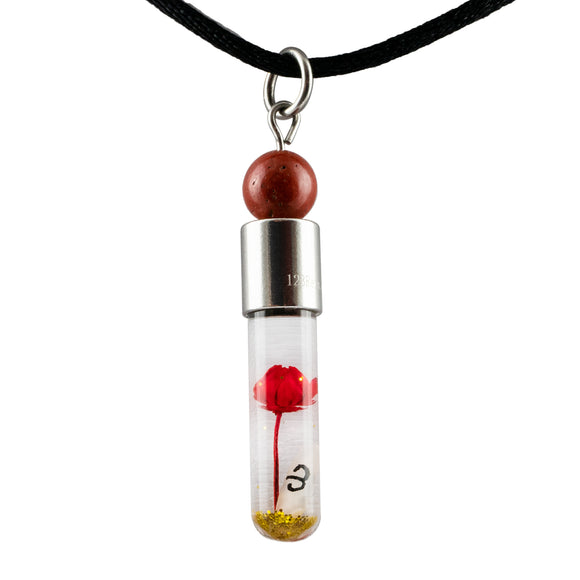 Kette mit Namen, Reiskornkette, mit Halbedelstein - Glücksstein, personalisiert