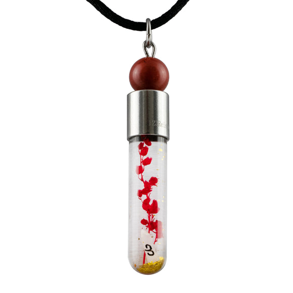 Kette mit Namen, Reiskornkette XL, mit Halbedelstein - Glücksstein, personalisiert