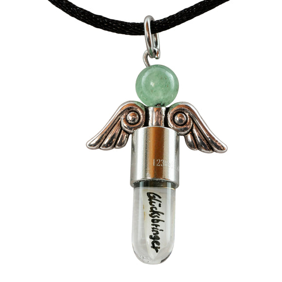 Kette mit Namen, Engel Anhänger, Glücksbringer, mit Halbedelstein