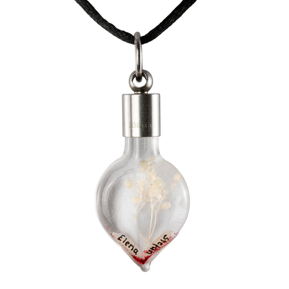 Kette mit Namen, Reiskornkette XL, Herzform, personalisiert