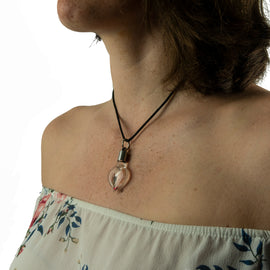 Kette mit Namen, Reiskornkette XL, Herzform, personalisiert - 0