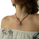 Kette mit Namen, Reiskornkette, Herz farbig, personalisiert-2