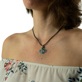 Kette mit Namen, Reiskornkette, Herz farbig, personalisiert - 0