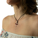 Kette mit Namen, Reiskornkette, Kreuz, personalisiert-2