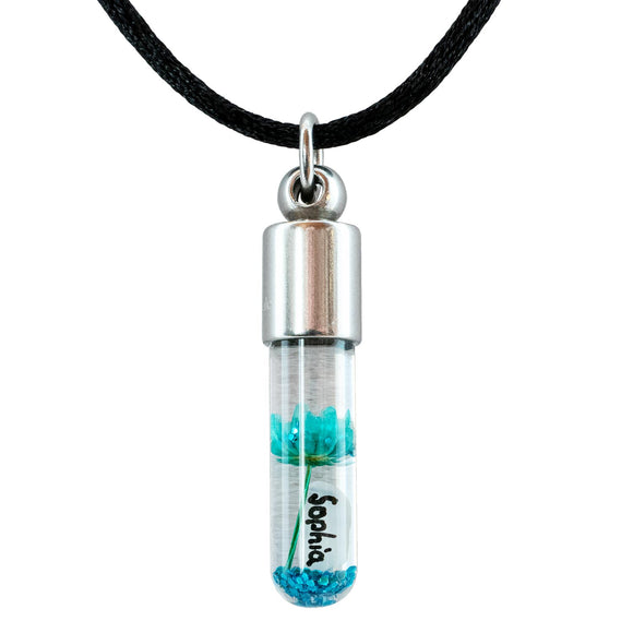 Kette mit Namen, Reiskornkette, Zylinder, personalisiert