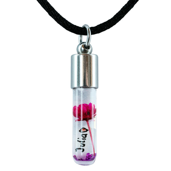 Kette mit Namen, Reiskornkette, Zylinder, personalisiert