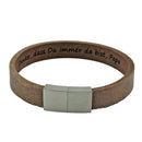 Lederarmband mit Gravur, Leder dunkelbraun, Damen und Herrenarmband-3