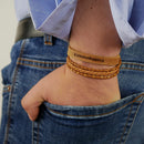 Lederarmband mit Gravur, Echtleder cognac-hellbraun kombiniert, Damen- und Herrenarmband-2