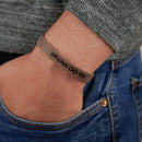 Lederarmband mit Gravur, Leder dunkelbraun, Damen und Herrenarmband-2