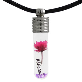 Kette mit Namen, Reiskornkette, Zylinder, personalisiert