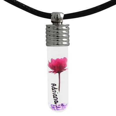 Kette mit Namen, Reiskornkette, Zylinder, personalisiert