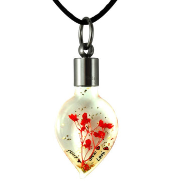 Kette mit Namen, Reiskornkette XL, Herzform, personalisiert