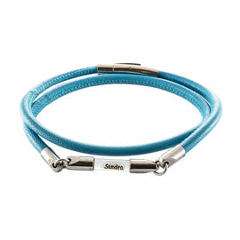 Armband mit Namen, Wickelarmband Nappa Leder, personalisiert - 0