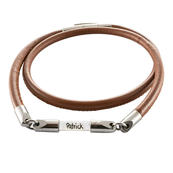 Armband mit Namen, Wickelarmband Nappa Leder, personalisiert