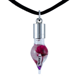 Kette mit Namen, Reiskornkette, Tropfenform, personalisiert