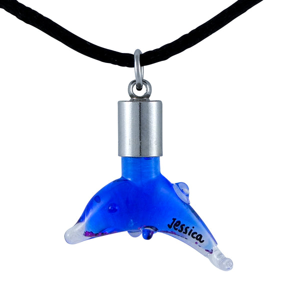 Kette mit Namen, Reiskornkette, Delfin, personalisiert