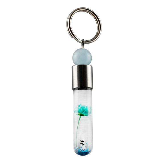 Schlüsselanhänger personalisiert, mit Halbedelstein – Glücksstein, Name oder Text