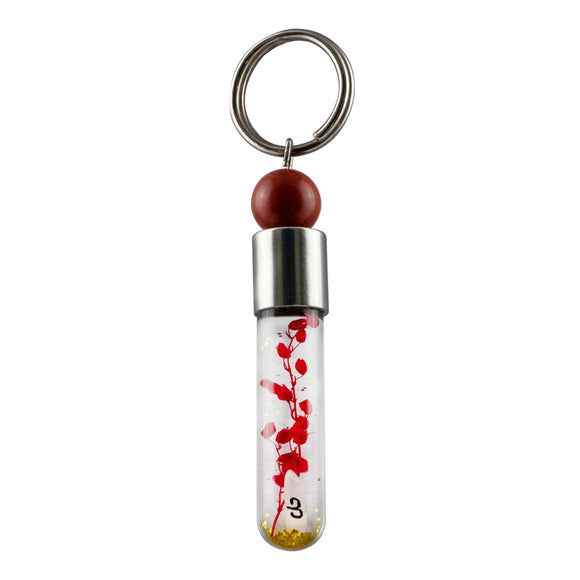 Schlüsselanhänger personalisiert, mit Halbedelstein – Glücksstein, Name oder Text