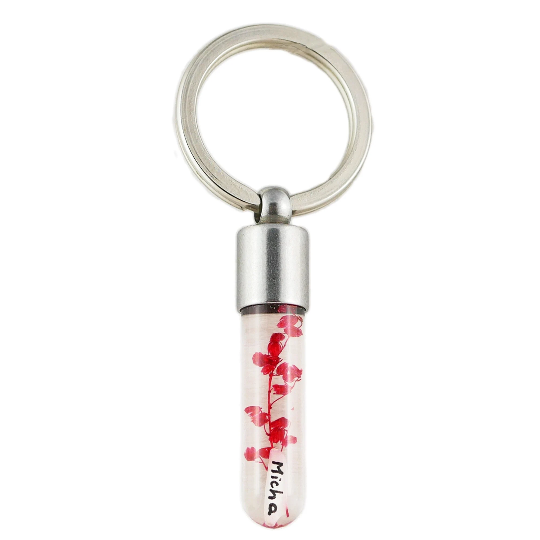 Schlüsselanhänger personalisiert, Reiskorn-Schlüsselanhänger, Edelstahl, Name oder Text