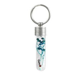 Schlüsselanhänger personalisiert, Reiskorn-Schlüsselanhänger, Zylinderform, Name oder Text